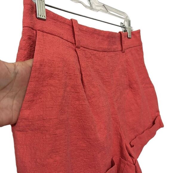 Diane Von Furstenberg Chino Style Shorts Deep Pink Mid-Rise Sz Small The Gillian - Picture 5 of 13